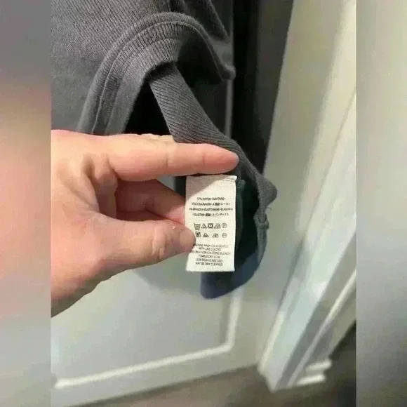 Free People gray ribbed long sleeve scoop neck a line swing tee size small - Picture 6 of 9